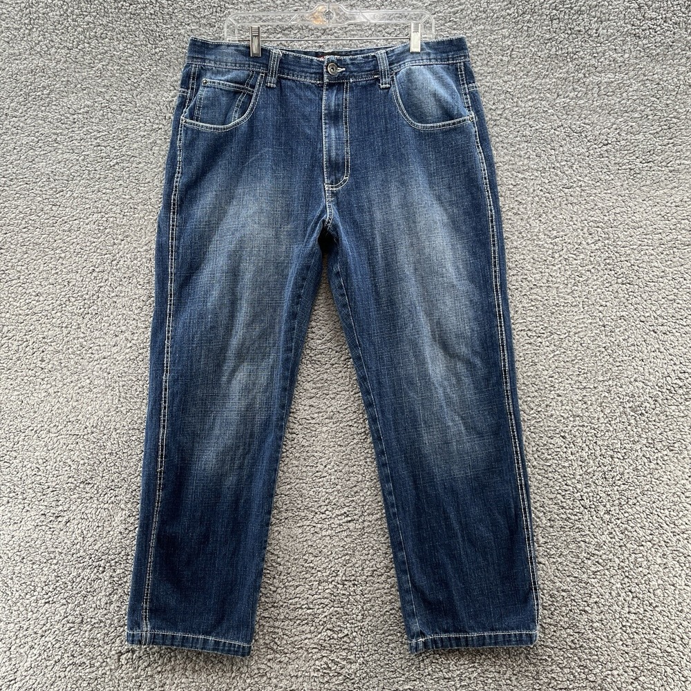 VTG Y2K Southpole Jeans Mens 38X28.5 Blue Denim Relaxed Baggy Hip Hop Streetwear
